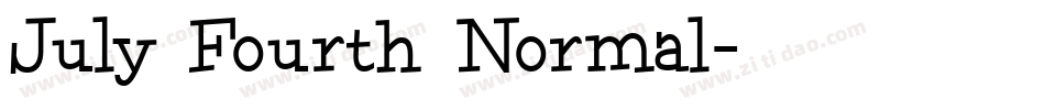 July Fourth Normal字体转换